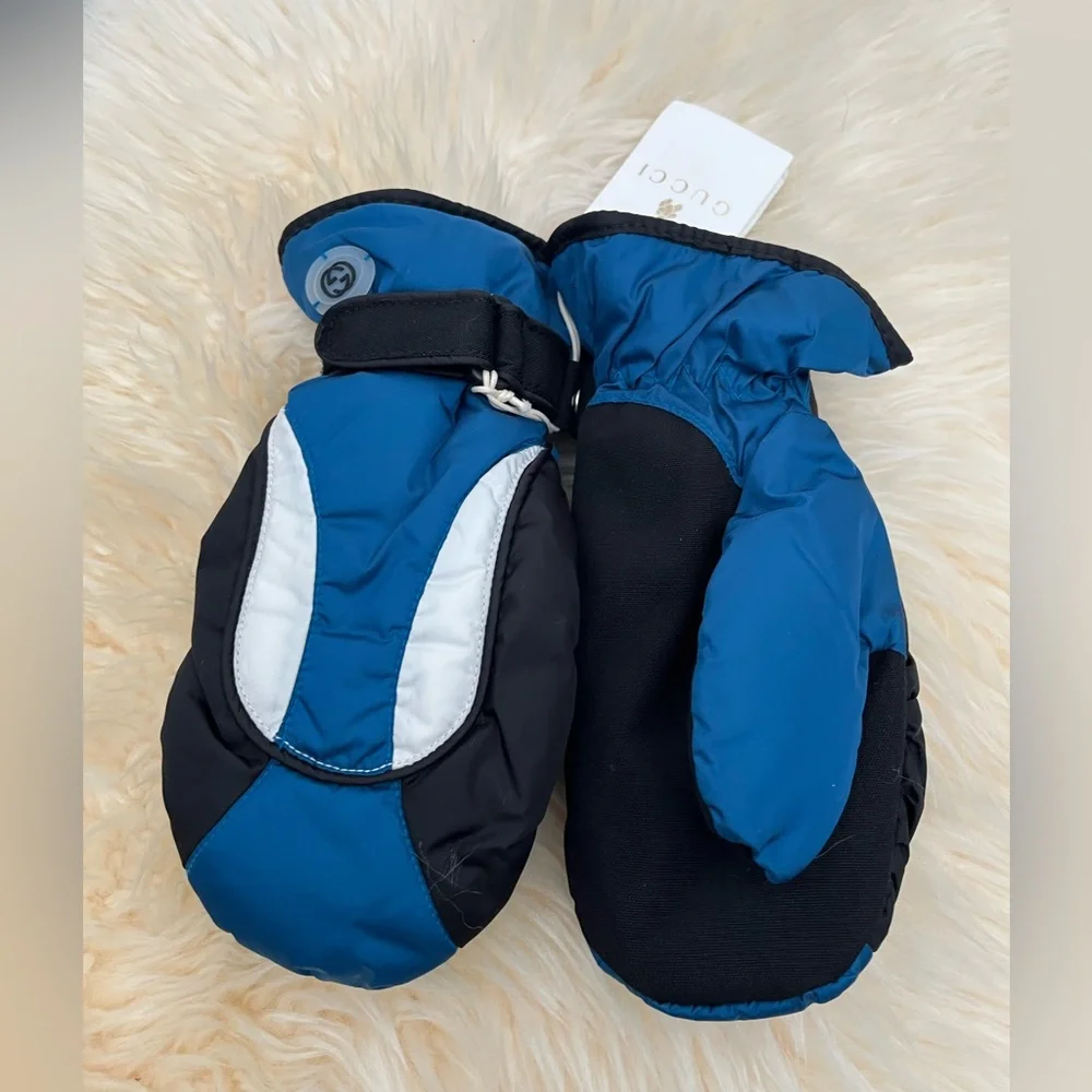 NWT 100% AUTH Gucci Kids Technical Ski Mittens Gloves in Moroccan Sz 10